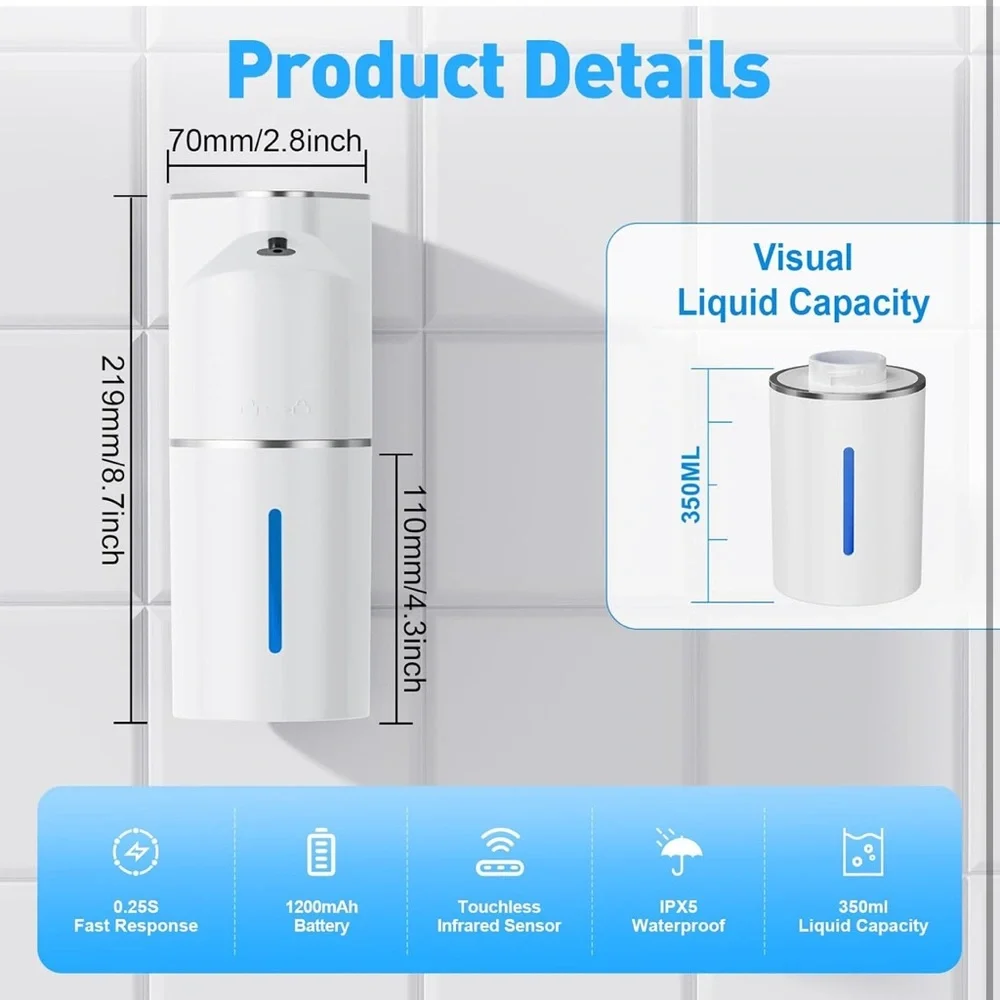 Automatic White Soap Dispenser